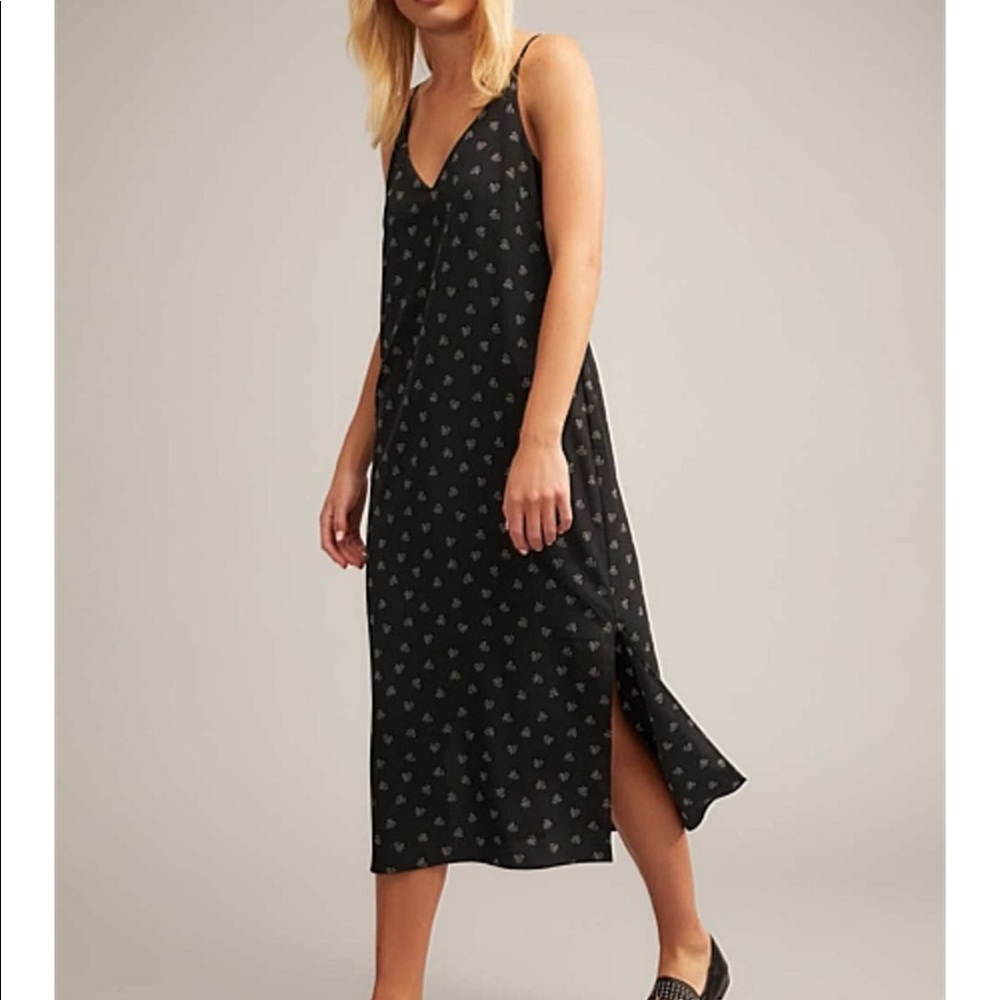 Ditsy print shift dress